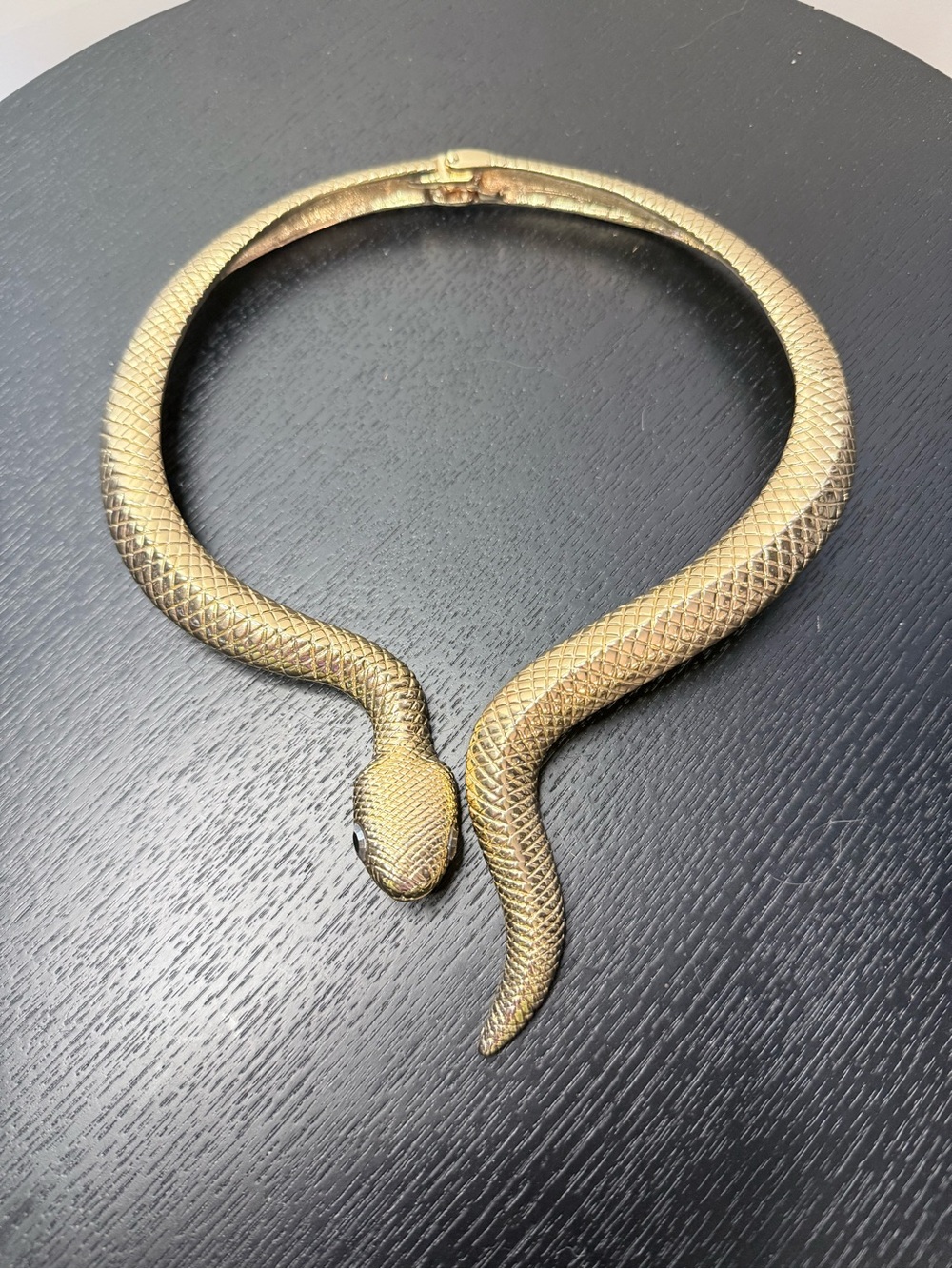 Gold-Tone Snake Collar Necklace 🐍 - Picture 3 of 6